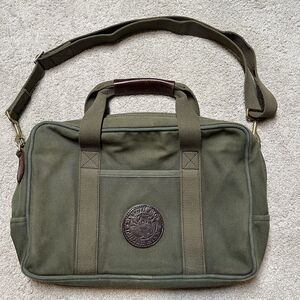 Duluth Pack Safari Briefcase Laptop Messenger Bag Army Green Handcrafted MN USA